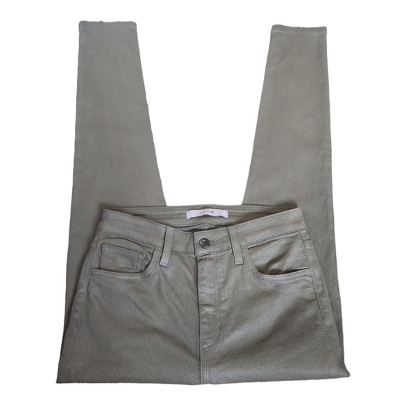 Joe's High Rise Coated Skinny Jeans in Autum Sage - Picture 3 of 7